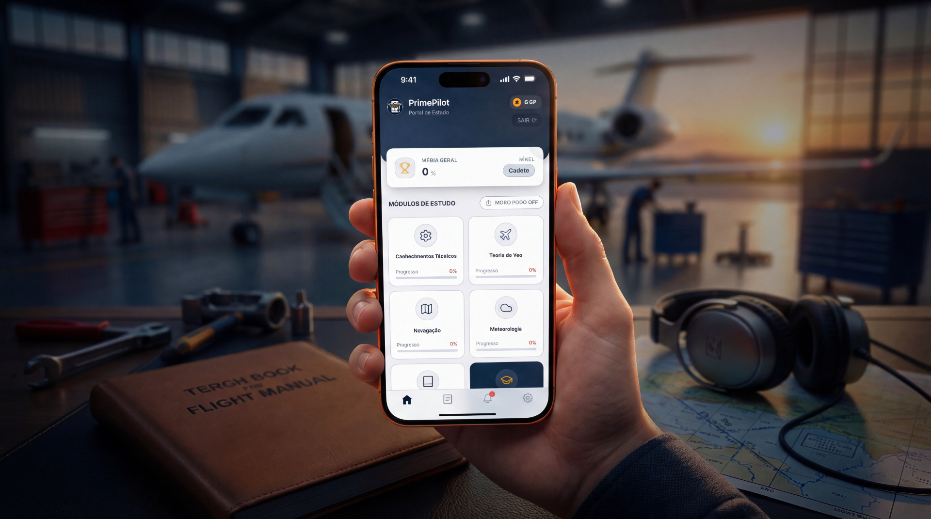 PrimePilot — App em uso